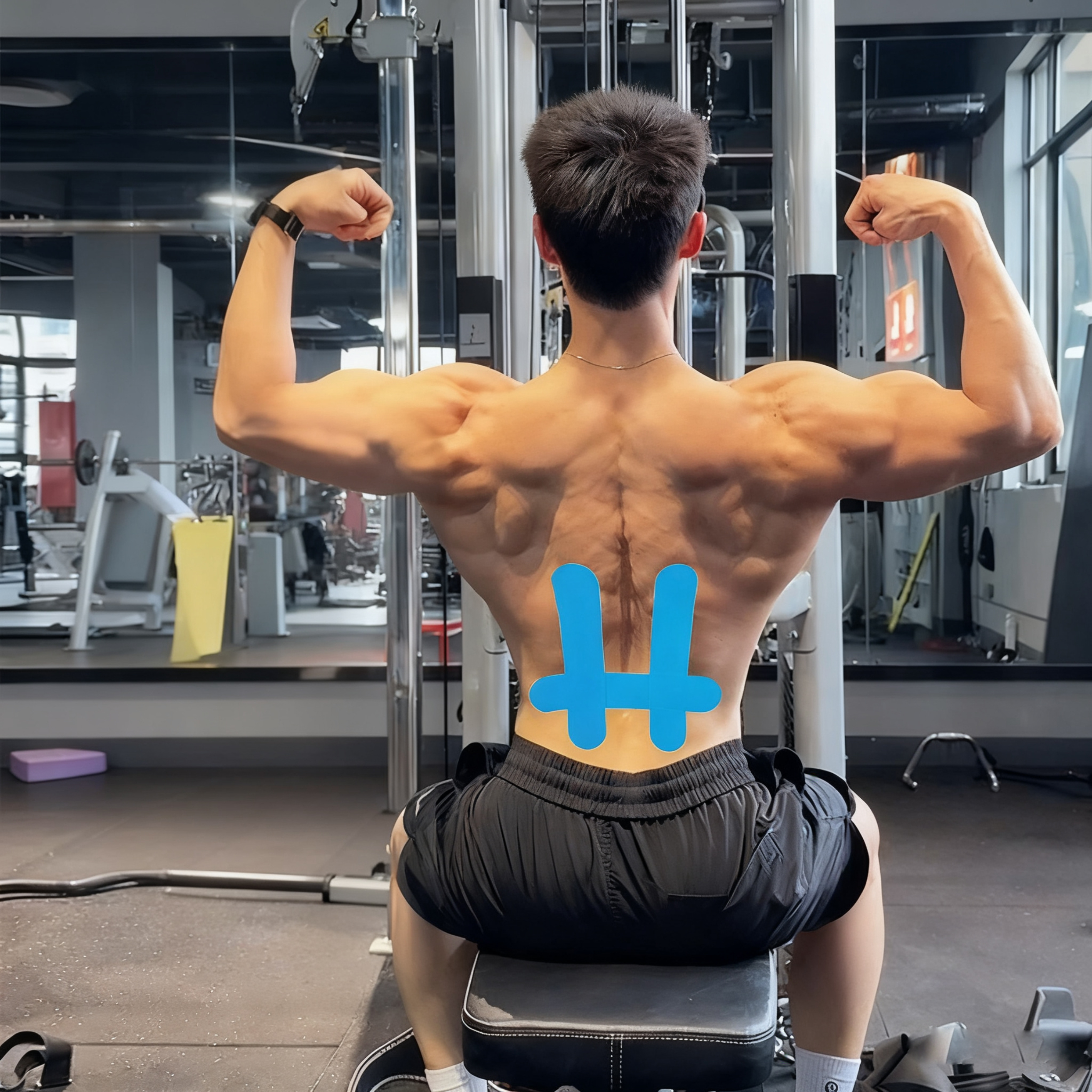 등을 위한 사전 절단 모양 운동 요법 테이프 근육 패치